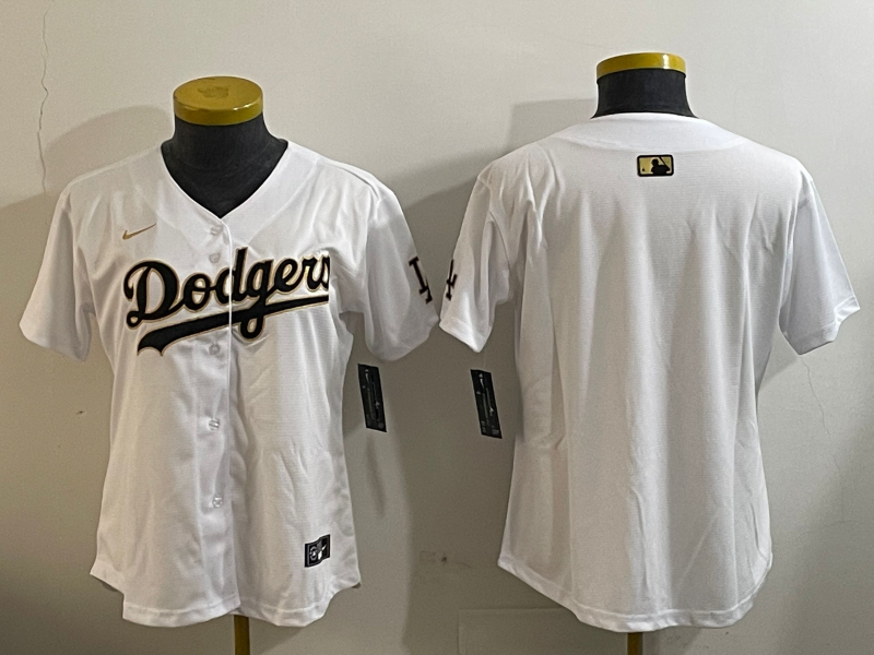 Youth Los Angeles Dodgers Blank White Gold Home Limited Stitched Baseball Jersey Youth Los Angeles Dodgers Blank White Gold Home Limited Stitched Baseball Jersey